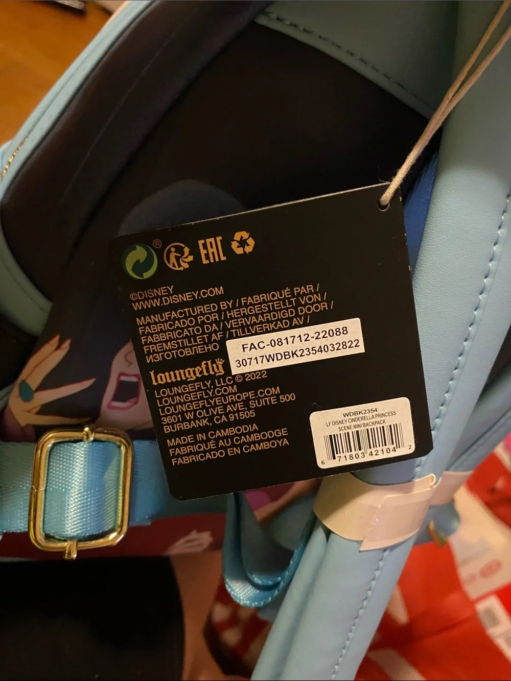 Loungefly Cinderella Mini Backpack - Pastel Blue & Pink